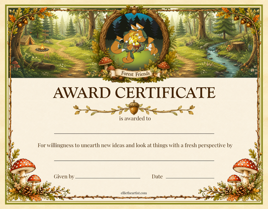 Forest Friends Reward Certificate Pad | Kids Award Certificates