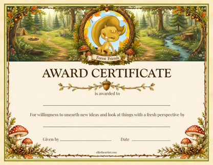 Forest Friends Reward Certificate Pad | Kids Award Certificates