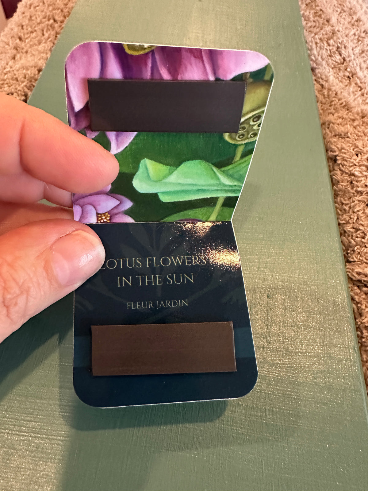 MAGNETIC BOOKMARK: 'Lotus Flowers in the Sun' Fine Art Painting