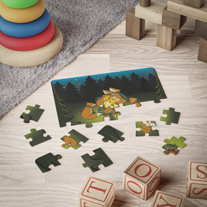 FOX FAMILY CAMPING TRIP Cartoon Kids Puzzle (30 Piece) - Fun Learning Activity Gift for Kids