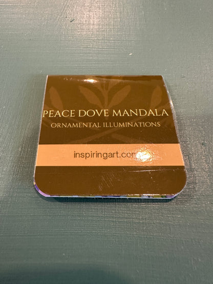 MAGNETIC BOOKMARK: 'Peace Dove Mandala' Fine Art Painting