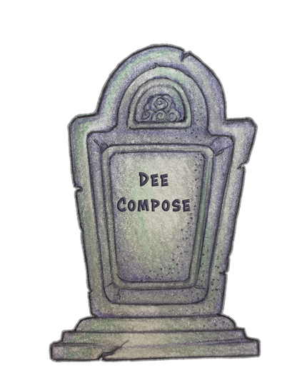 STICKER PACK: Haunted Graveyard Ghosts and Tombstones of Dee Compose and Anita Shovel | 4-Pack