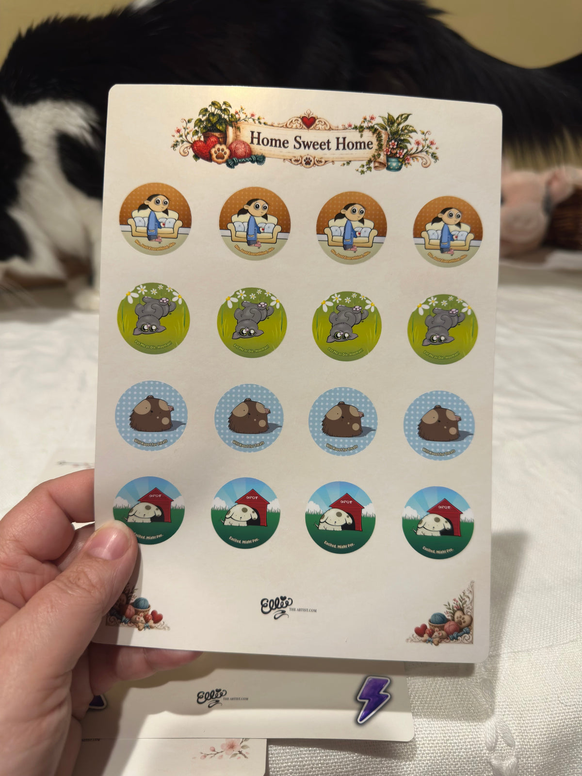 Home Sweet Home Cartoon Sticker Sheet