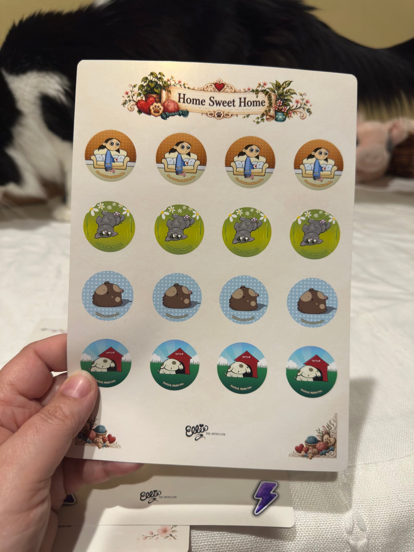 Home Sweet Home Cartoon Sticker Sheet