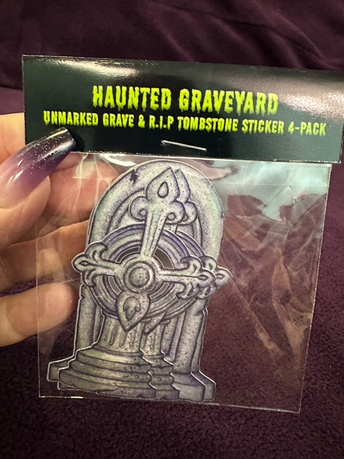 STICKER PACK: Haunted Graveyard Tombstones - 2 each of Unmarked Grave and R.I.P. | 4-Pack