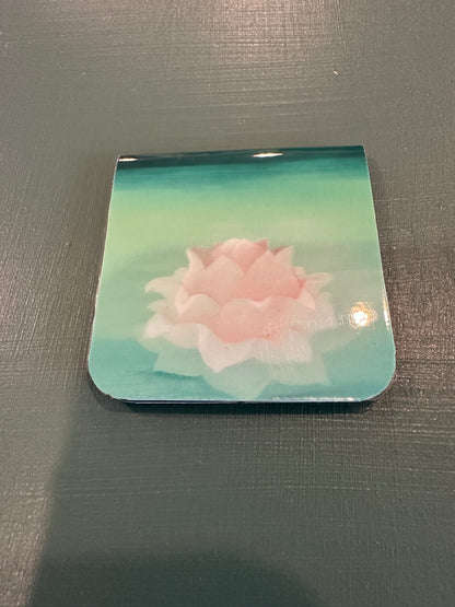 MAGNETIC BOOKMARK: 'Lotus on the Quiet Morning Pond' Fine Art Painting