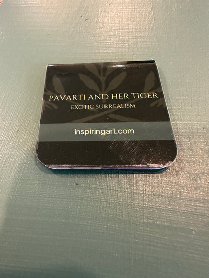 MAGNETIC BOOKMARK: 'Pavarti and Her Tiger' Fine Art
