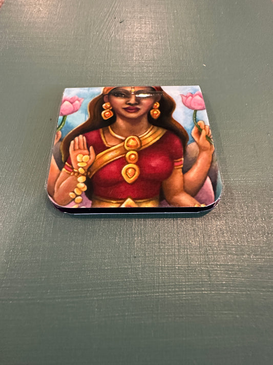MAGNETIC BOOKMARK: 'Lakshmi the Goddess of Wealth and Good Fortune' Fine Art Painting