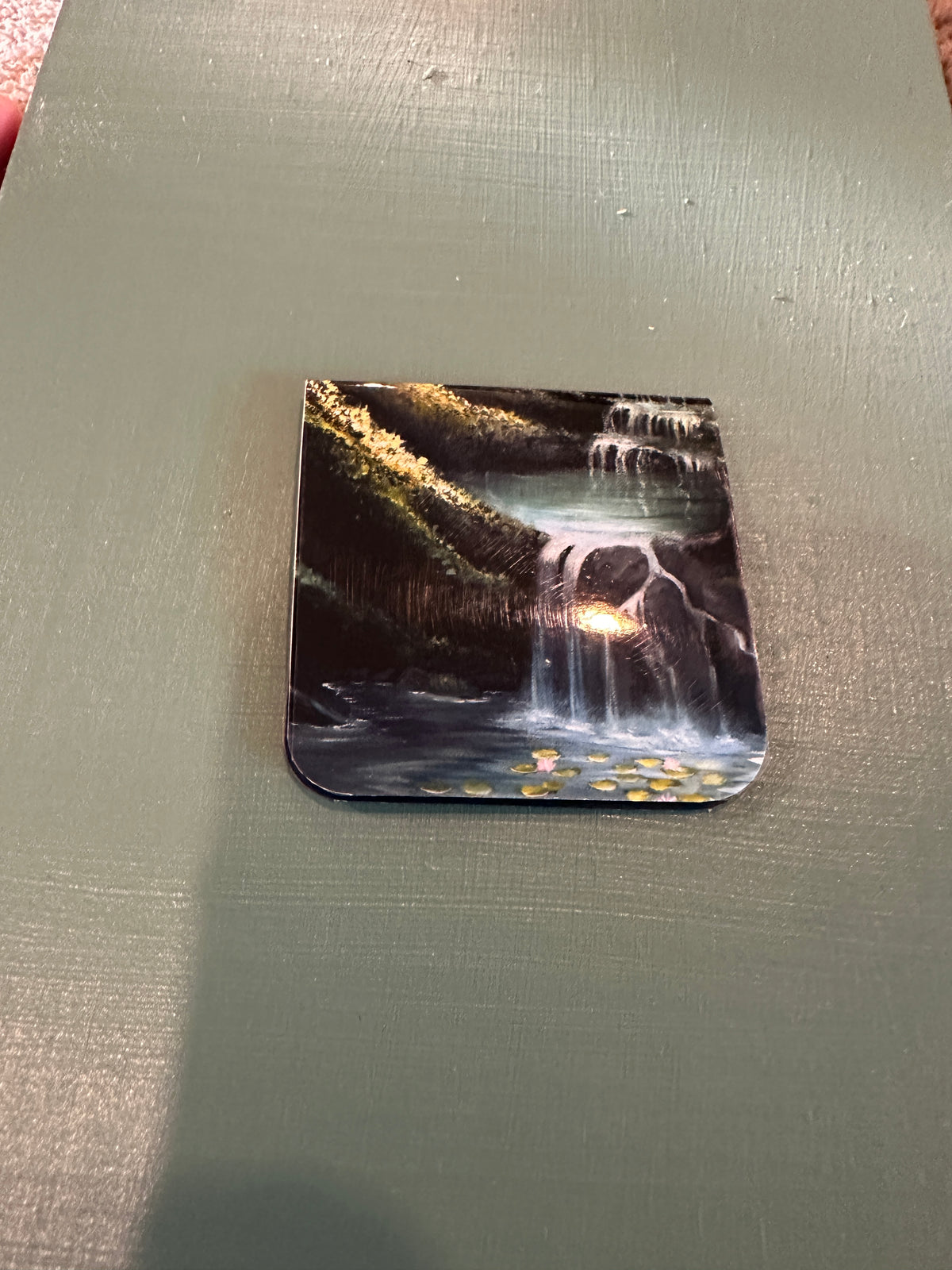 MAGNETIC BOOKMARK: 'Mossy Tree in the Old Forest' Fine Art Painting