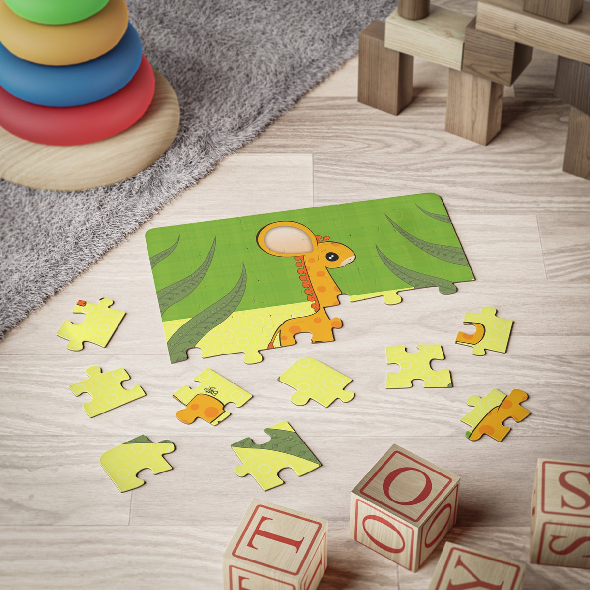 BABY GIRAFFE Cartoon Kids Puzzle (30 Piece) - Fun Learning Activity Gift for Kids