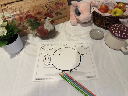 FREE Moogy the Pig Coloring Page (Digital Download)