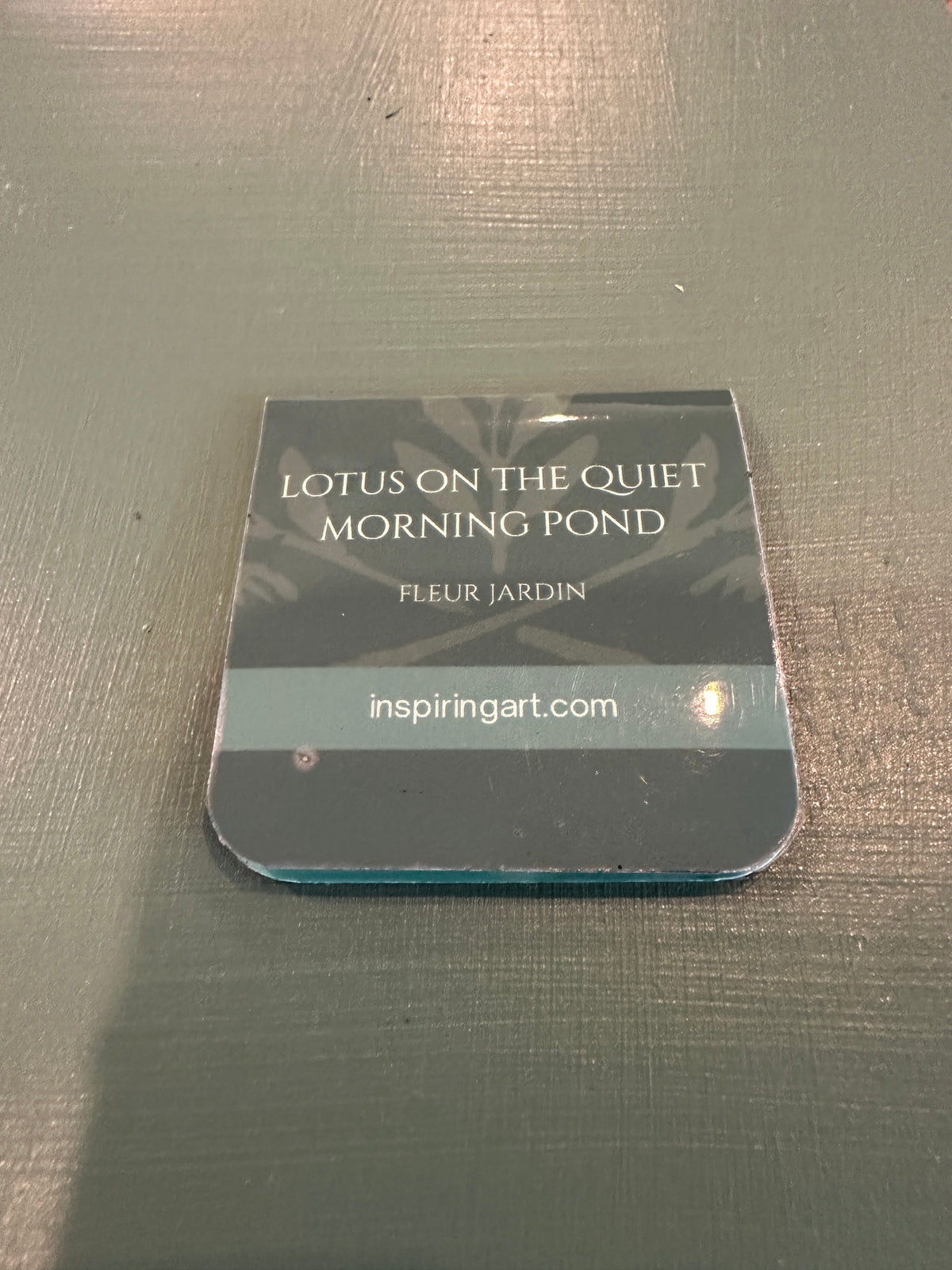 MAGNETIC BOOKMARK: 'Lotus on the Quiet Morning Pond' Fine Art Painting
