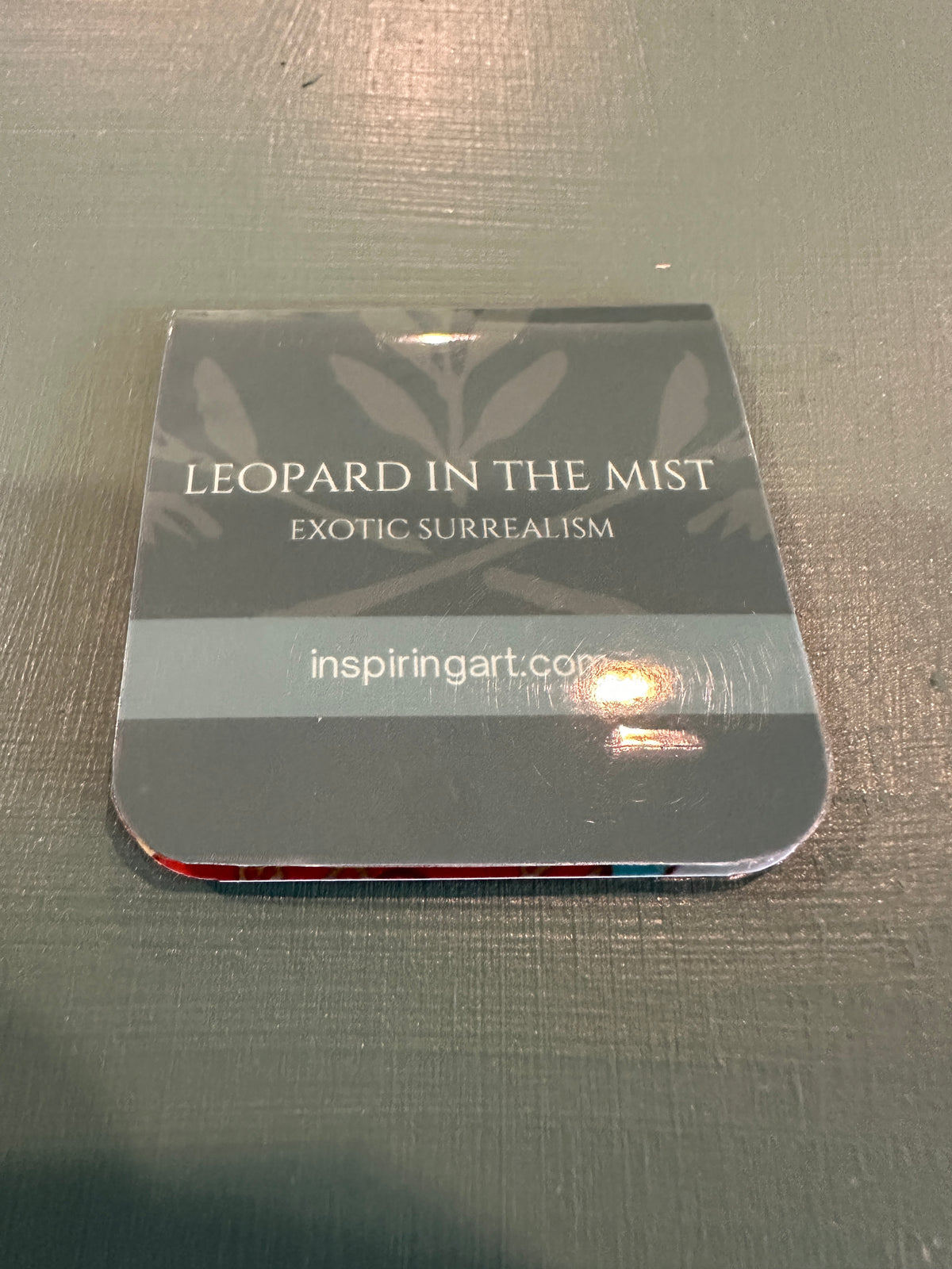 MAGNETIC BOOKMARK: 'Leopard in the Mist' Fine Art Painting