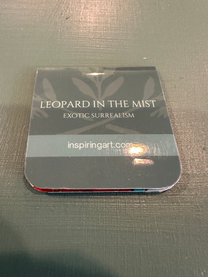 MAGNETIC BOOKMARK: 'Leopard in the Mist' Fine Art Painting