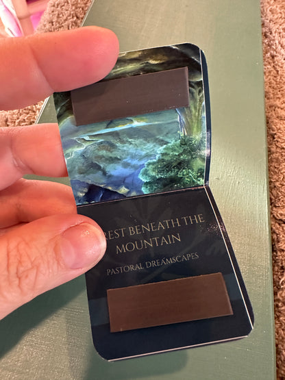 MAGNETIC BOOKMARK: 'Forest Beneath Mountains' Fine Art Painting