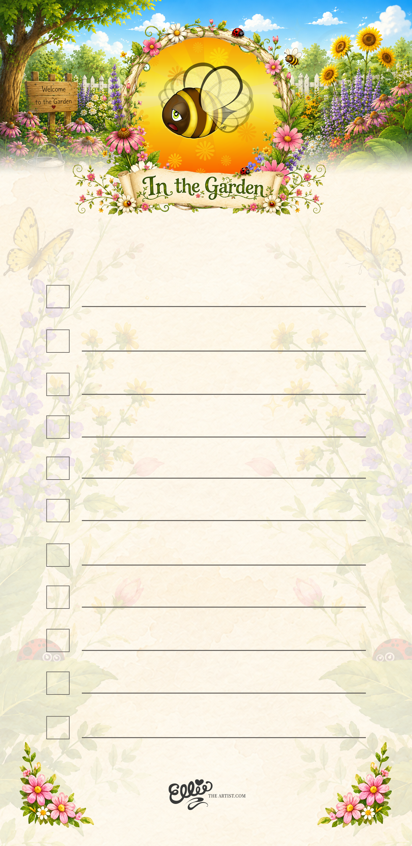 Busy Bee magnetic notepad from the In the Garden Collection