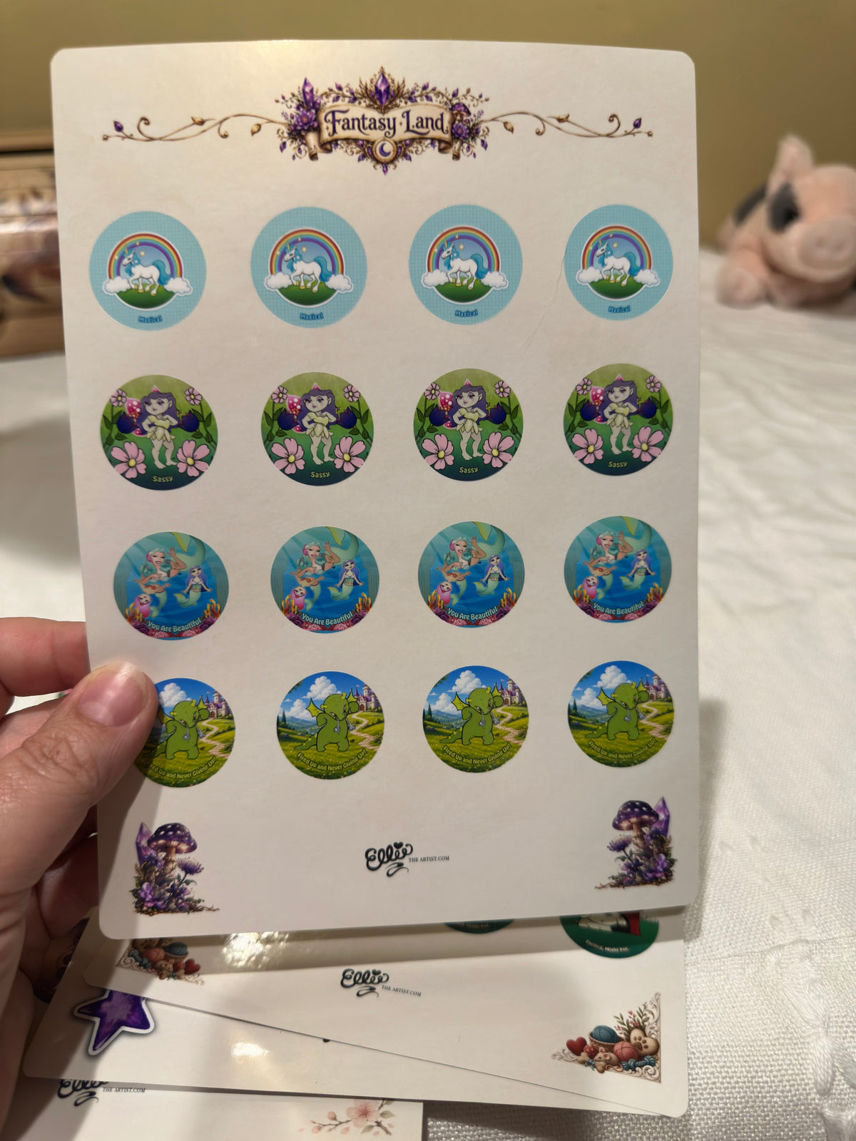 Fantasy Land Cartoon Sticker Sheet