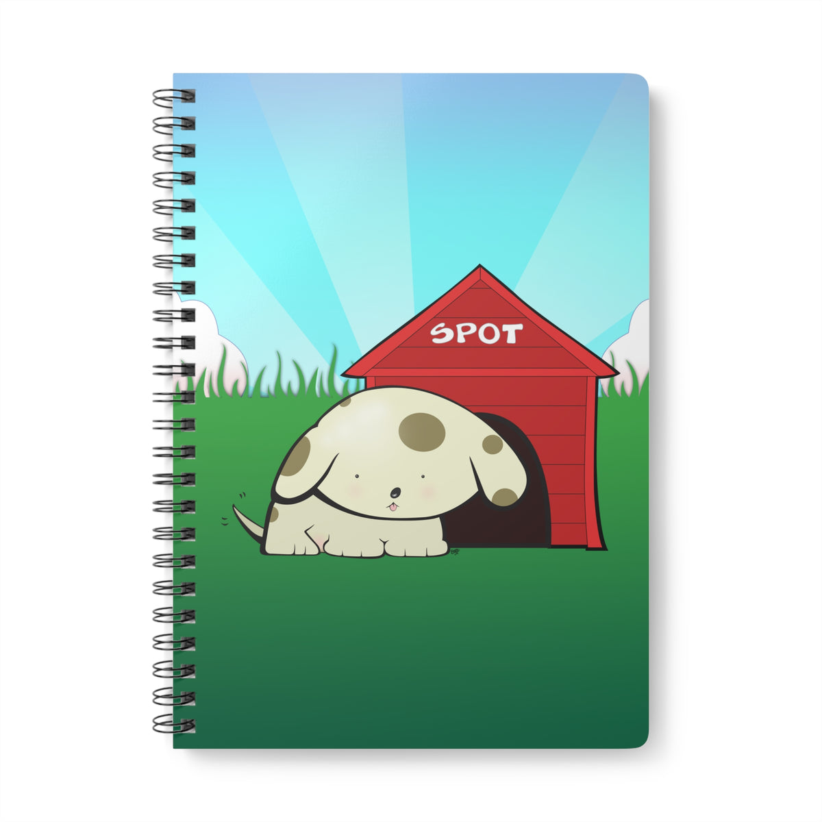 SPOT THE PUPPY Cartoon Notebook – 150 lined pages A5 Wirobound Softcover