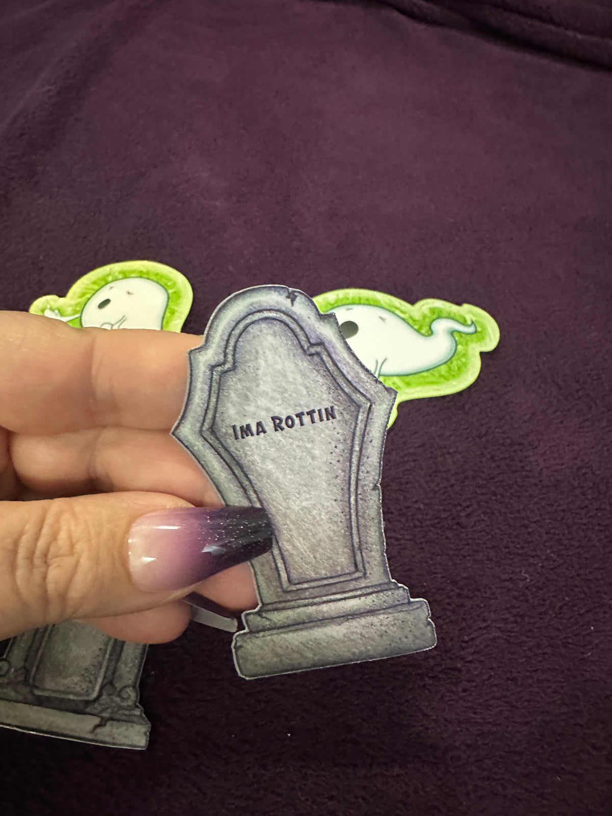 STICKER PACK: Haunted Graveyard Ghosts and Tombstones of Claire Voyance and Ima Rottin | 4-Pack