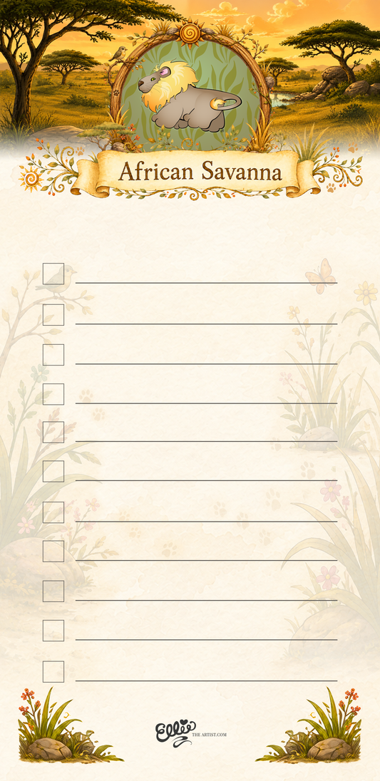 Mr. Lion Wasn't Expecting You magnetic notepad from the African Savanna Collection