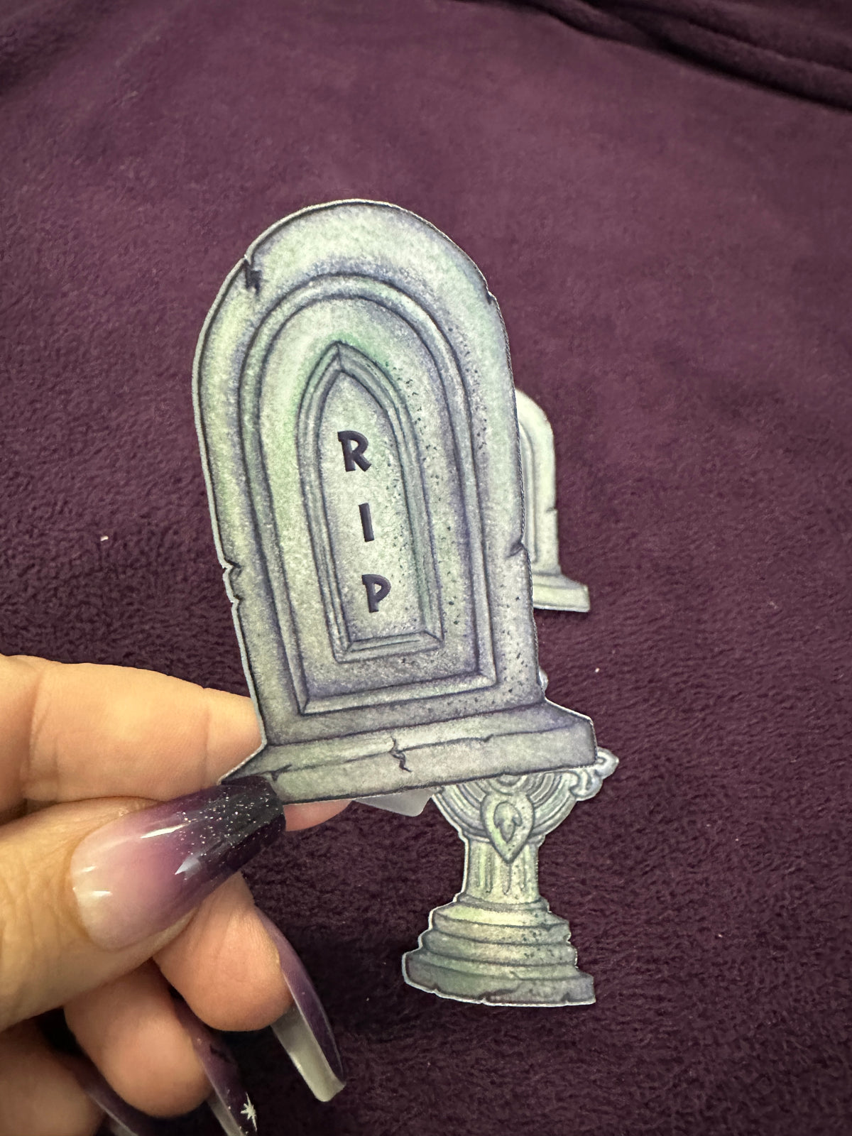 STICKER PACK: Haunted Graveyard Tombstones - 2 each of Unmarked Grave and R.I.P. | 4-Pack
