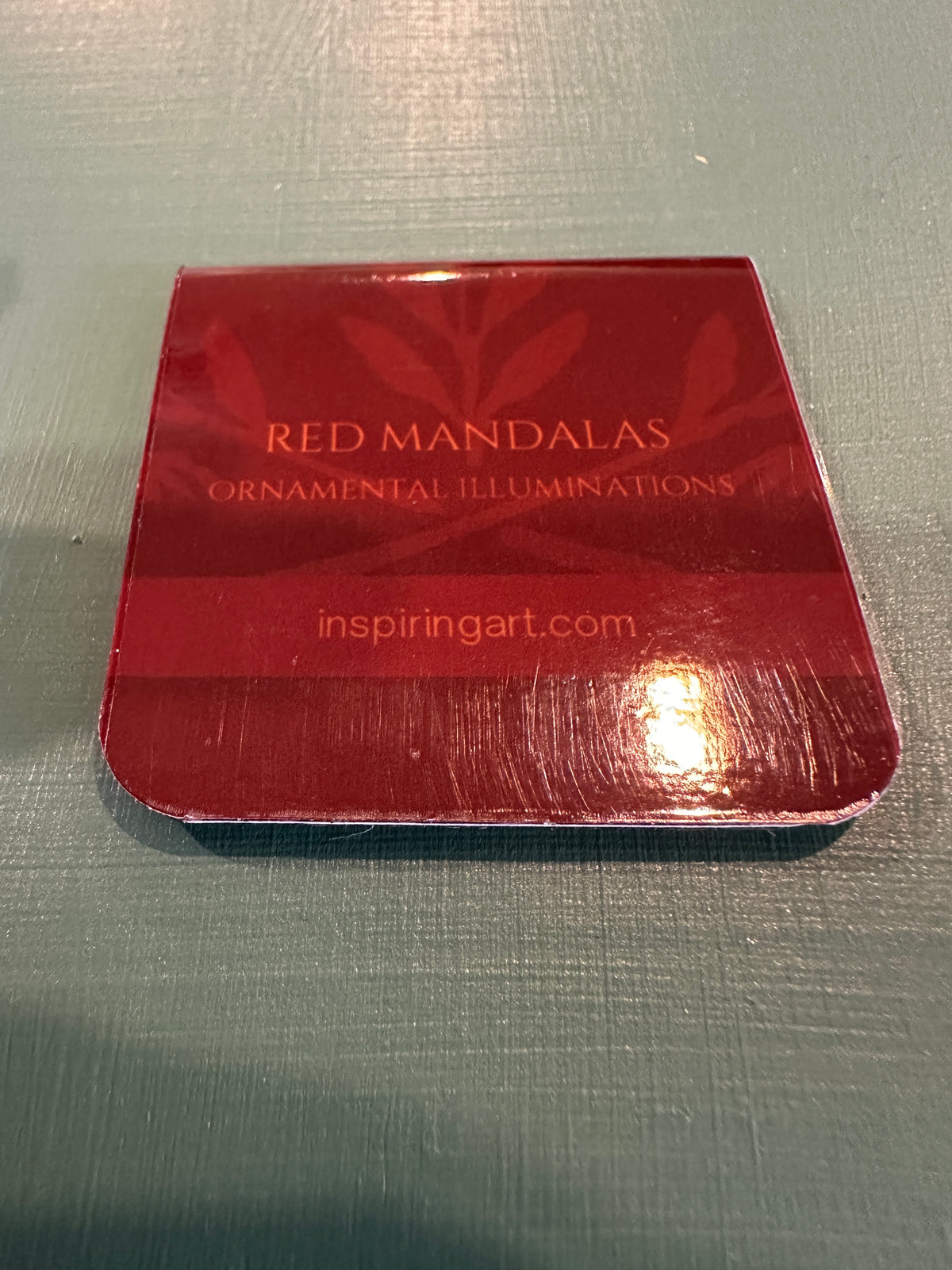 MAGNETIC BOOKMARK: 'Red Mandalas' Fine Art Painting