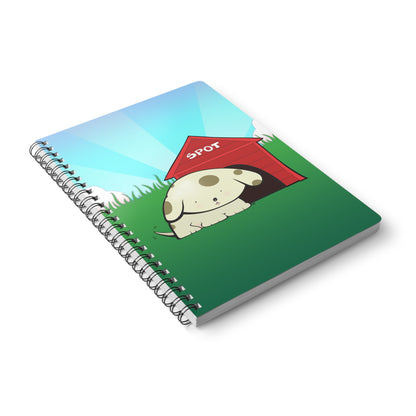 SPOT THE PUPPY Cartoon Notebook – 150 lined pages A5 Wirobound Softcover