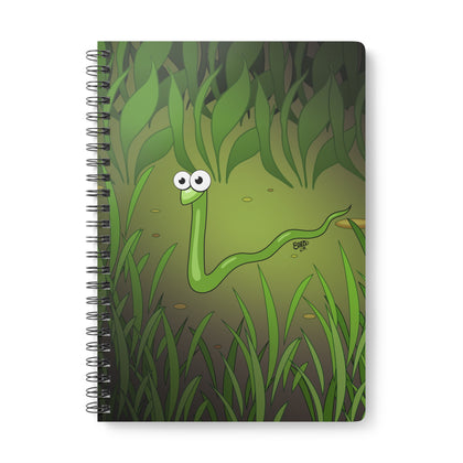SAM THE SLITHERY SNAKE Cartoon Notebook – 150 lined pages A5 Wirobound Softcover