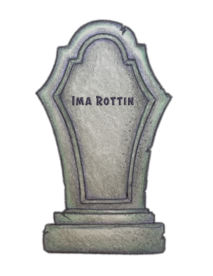 STICKER PACK: Haunted Graveyard Ghosts and Tombstones of Claire Voyance and Ima Rottin | 4-Pack