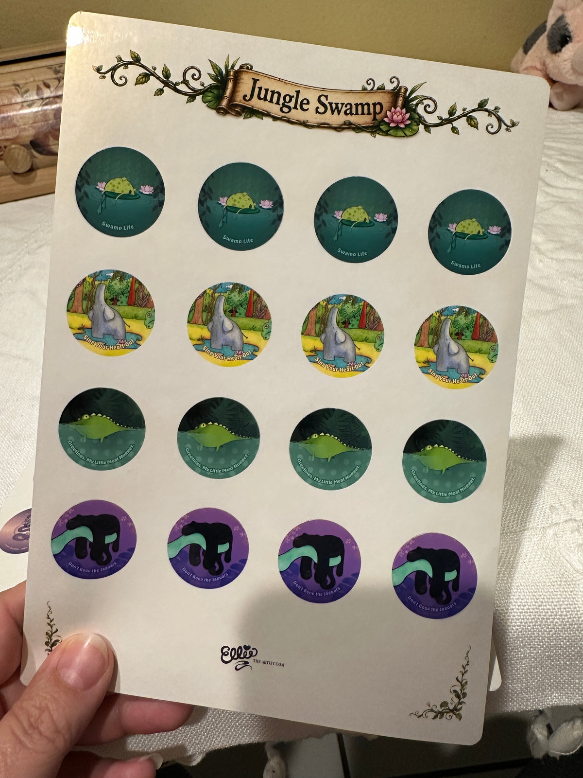 Jungle Swamp Cartoon Sticker Sheet