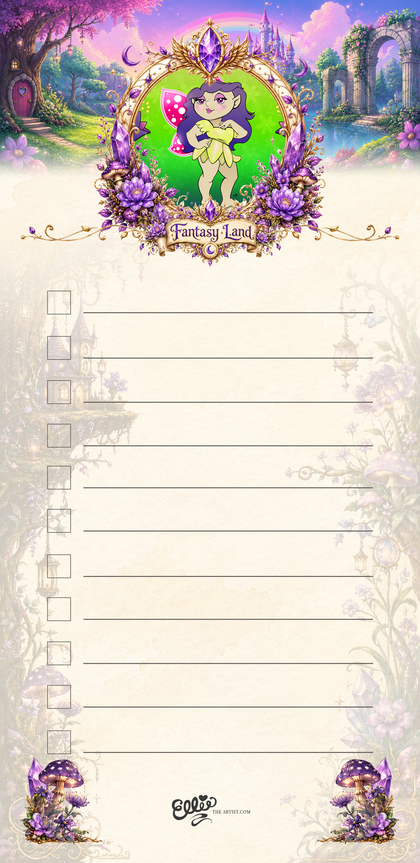 Sassy Fairy magnetic notepad from the Fantasy Land Collection