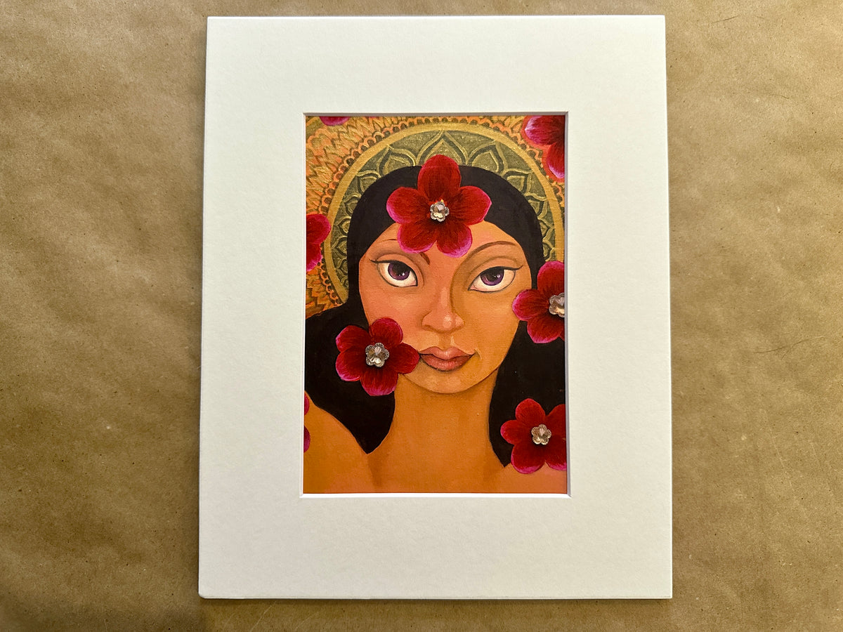 Flower Fall Print with Matte