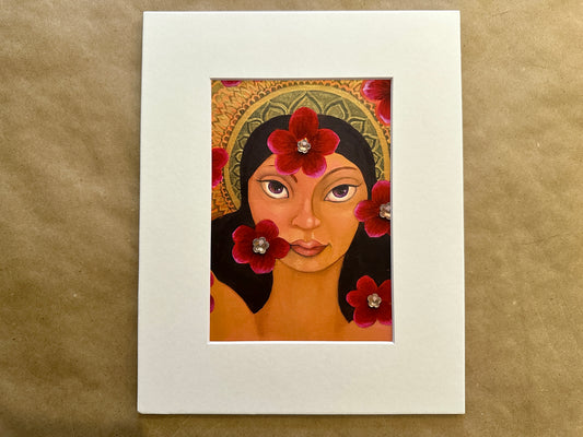 Flower Fall Print with Matte