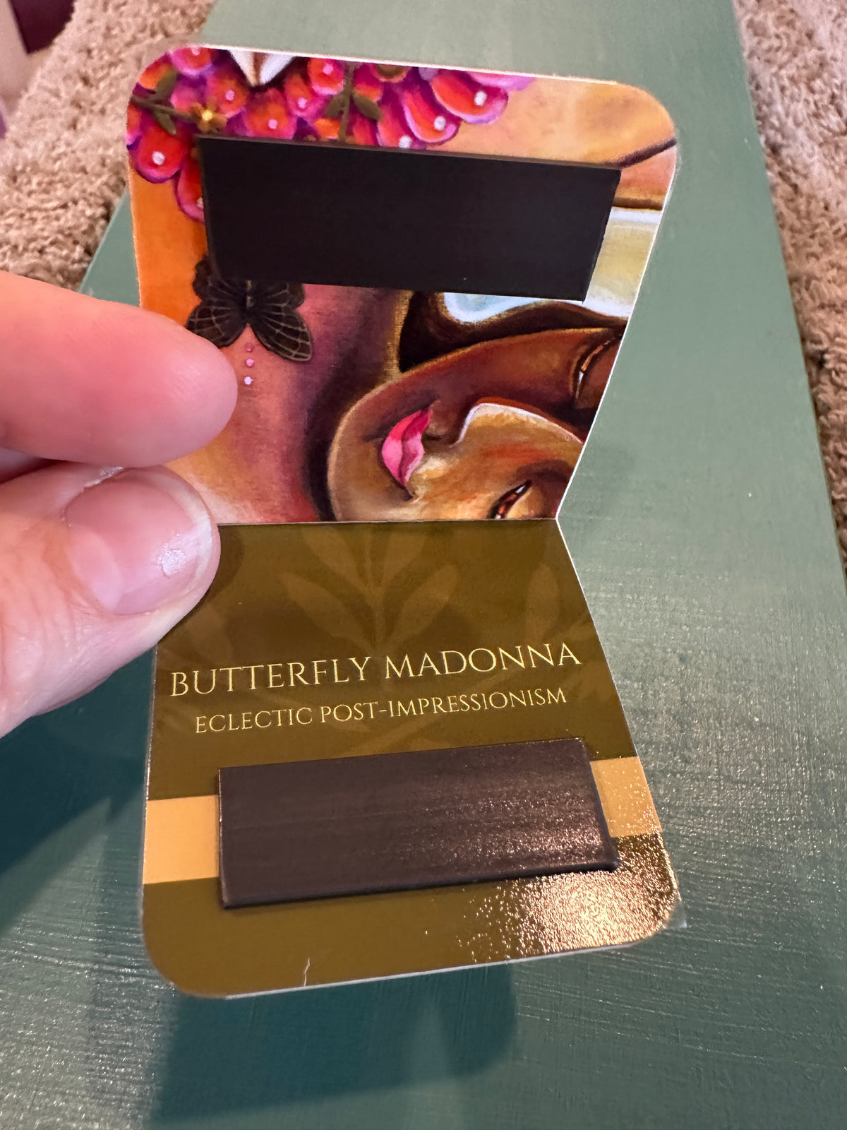 MAGNETIC BOOKMARK: 'Butterfly Madonna' Fine Art Painting