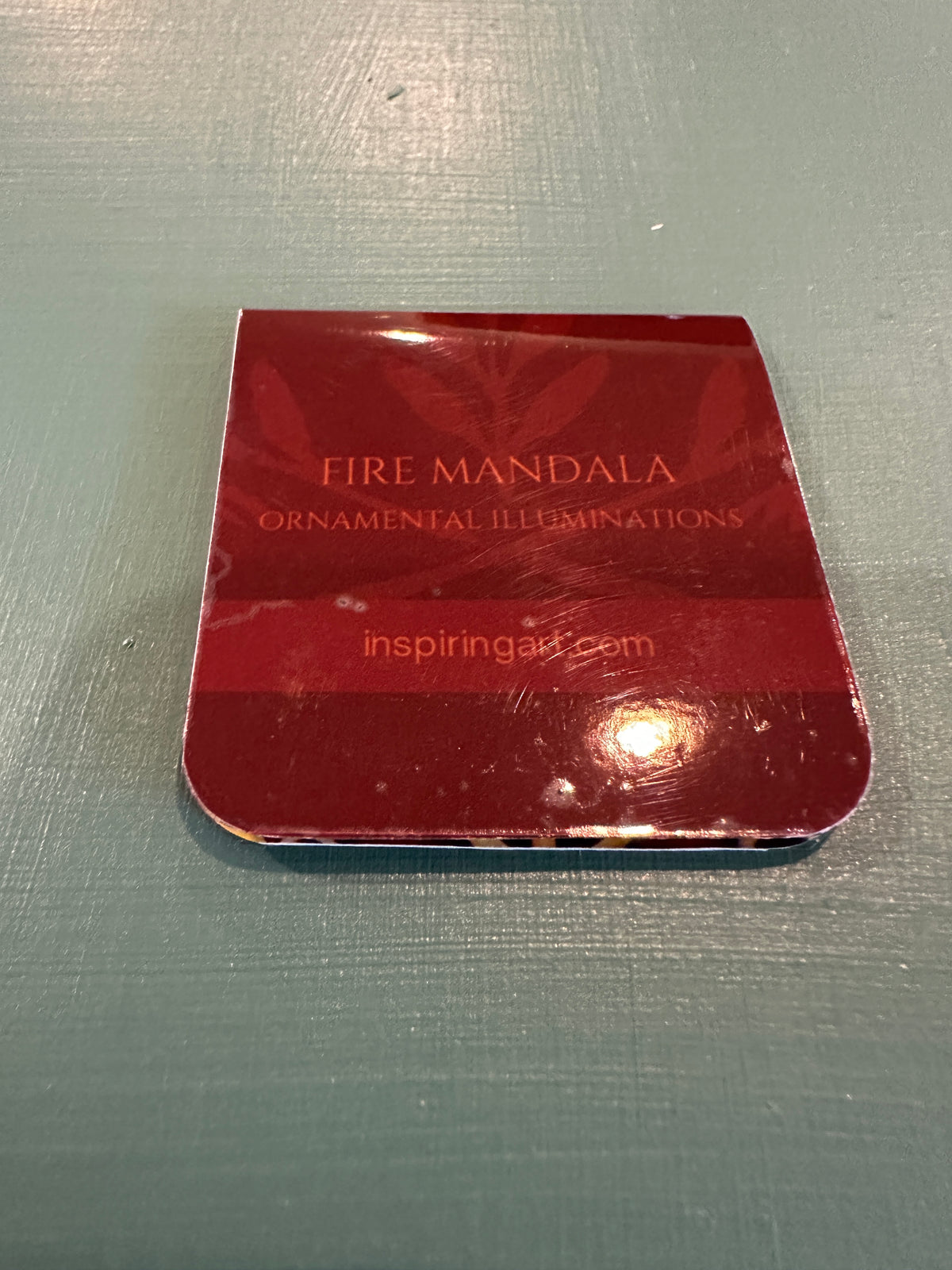 MAGNETIC BOOKMARK: 'Fire Mandala' Fine Art Painting