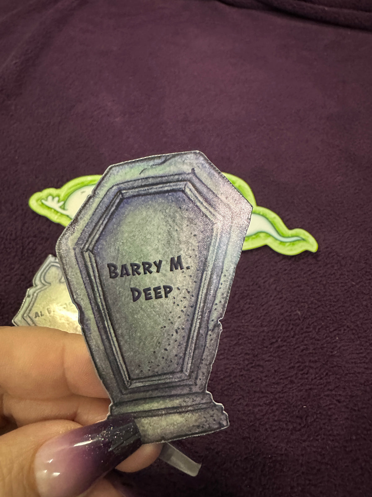 STICKER PACK: Haunted Graveyard Ghosts and Tombstones of Barry M. Deep and Al B. Bach | 4-Pack