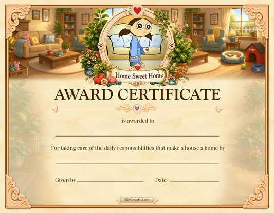 Home Sweet Home Reward Certificate Pad | Kids Award Certificates
