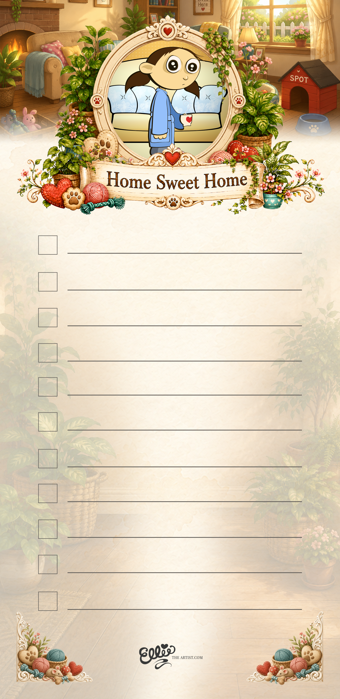 Coffee Monster magnetic notepad from the Home Sweet Home Collection