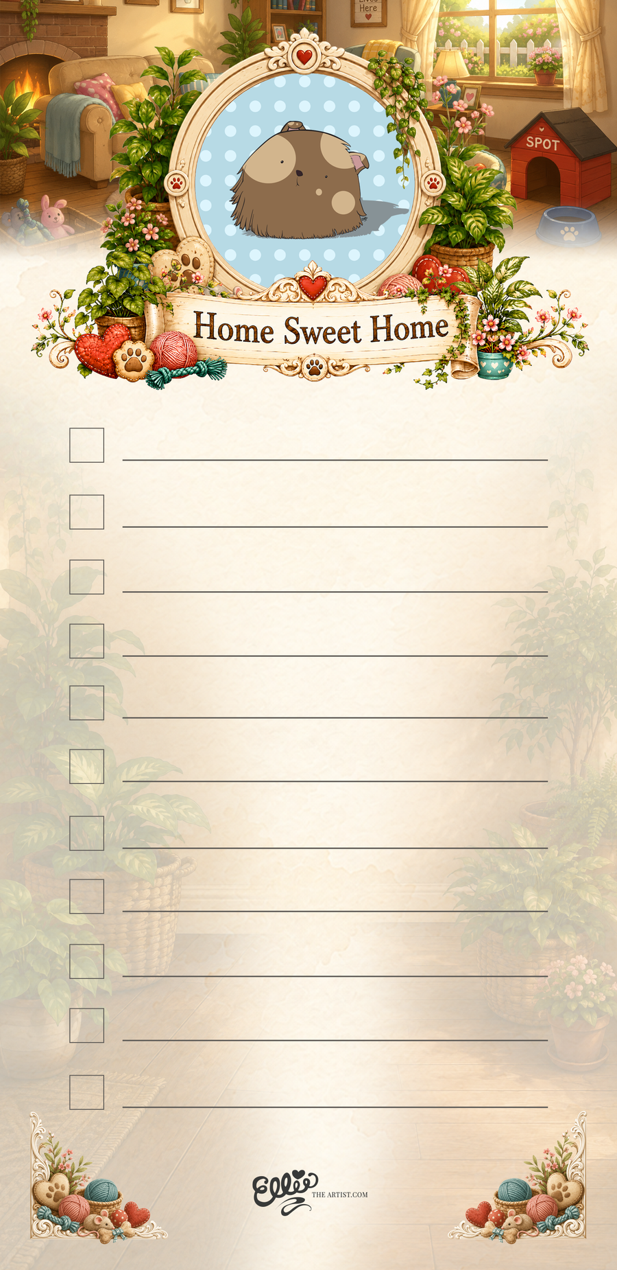Cute Guinea Pig magnetic notepad from the Home Sweet Home Collection