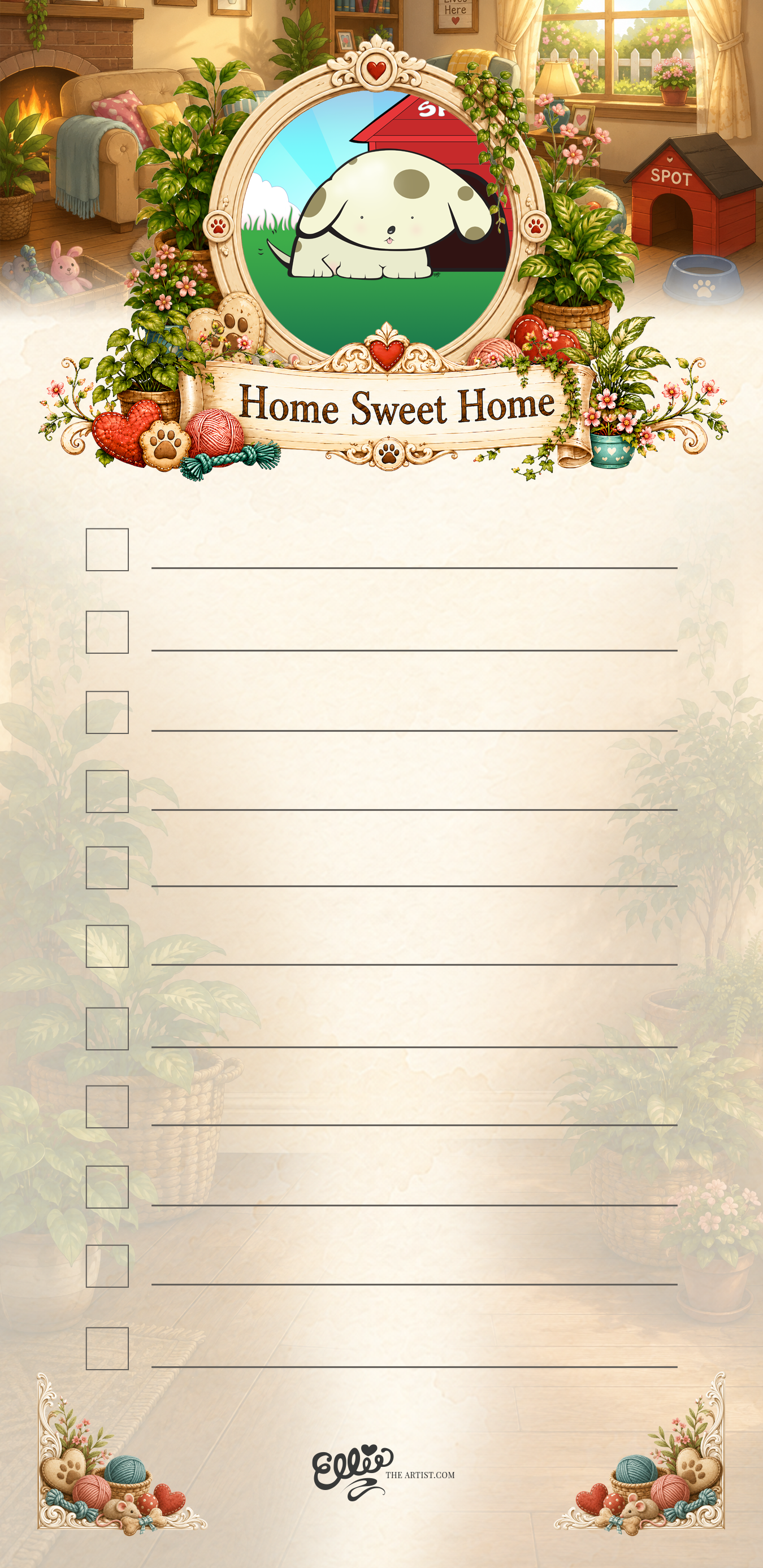Spot the Puppy magnetic notepad from the Home Sweet Home Collection