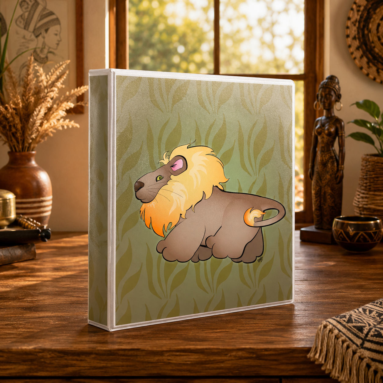 Mr. Lion Wasn’t Expecting You 3-Ring Binder – Cute Safari Animal Cartoon School Binder