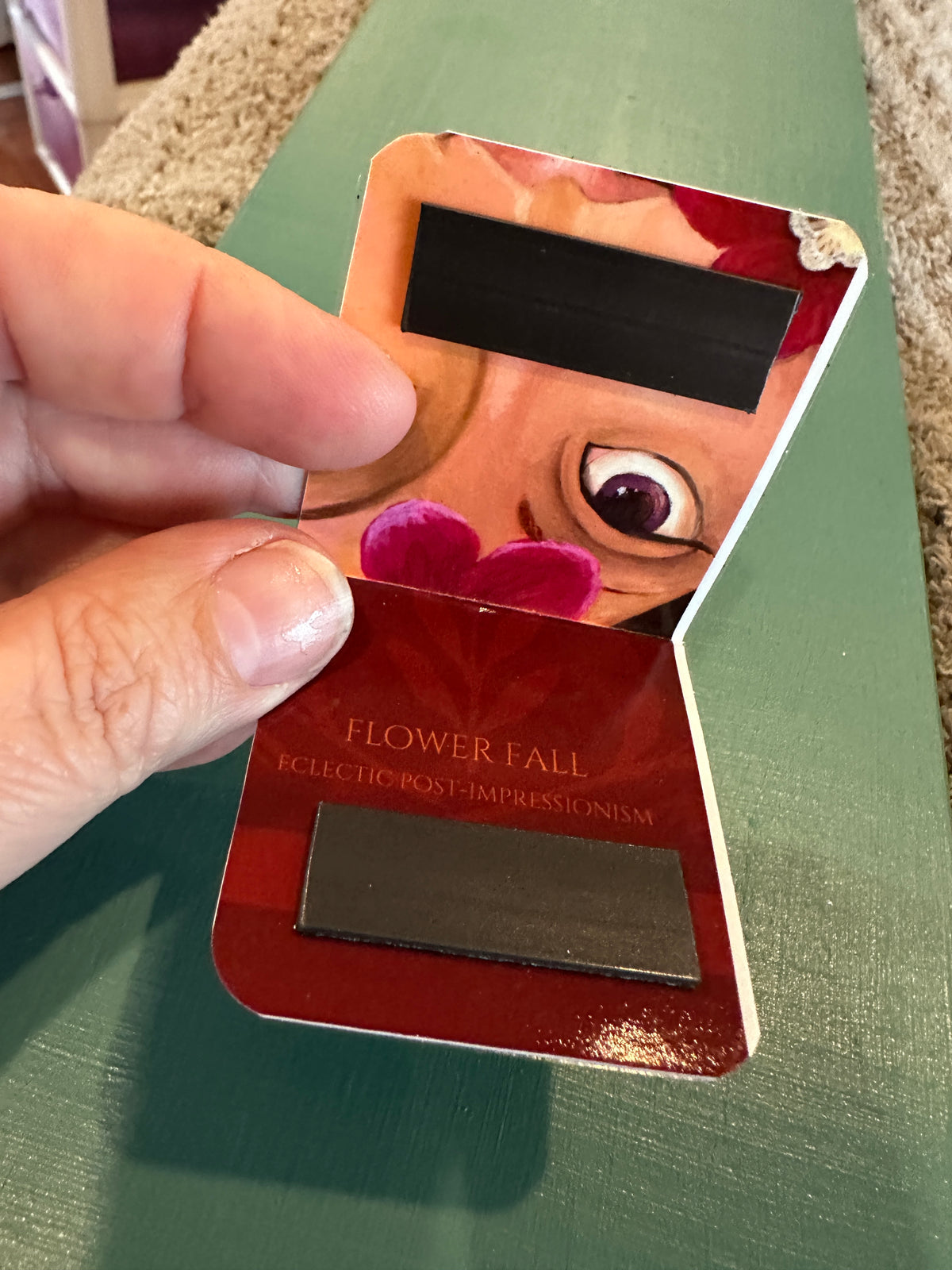 MAGNETIC BOOKMARK: 'Flower Fall' Fine Art Painting