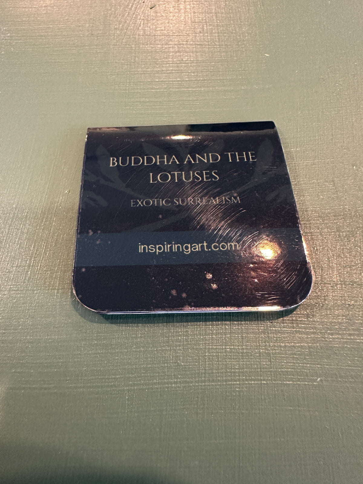 MAGNETIC BOOKMARK: 'Buddha and the Lotuses' Fine Art Painting
