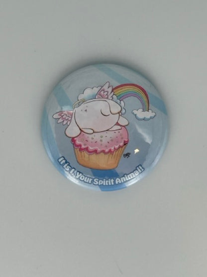 Angel Bunny Round Refrigerator Magnet | Cute Cartoon Character Magnet | 2.25 Inch Fridge Magnet
