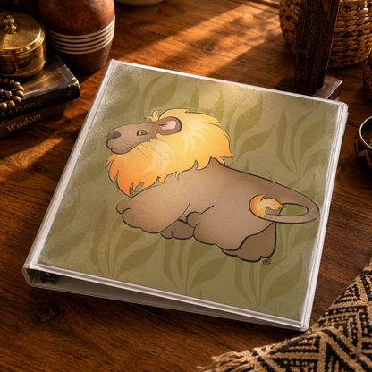 Mr. Lion Wasn’t Expecting You 3-Ring Binder – Cute Safari Animal Cartoon School Binder