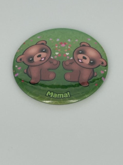 Baby Bears Round Refrigerator Magnet | Cute Cartoon Character Magnet | 2.25 Inch Fridge Magnet