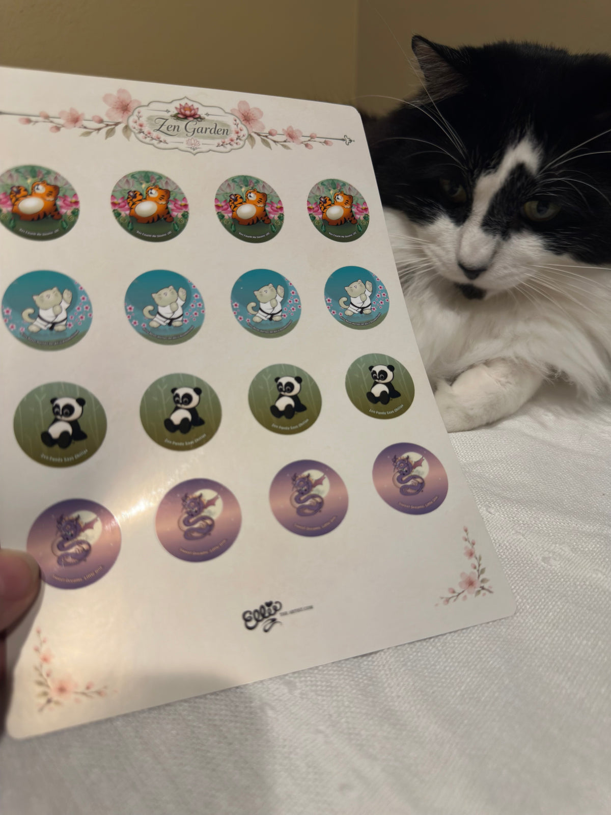 Zen Garden Cartoon Sticker Sheet