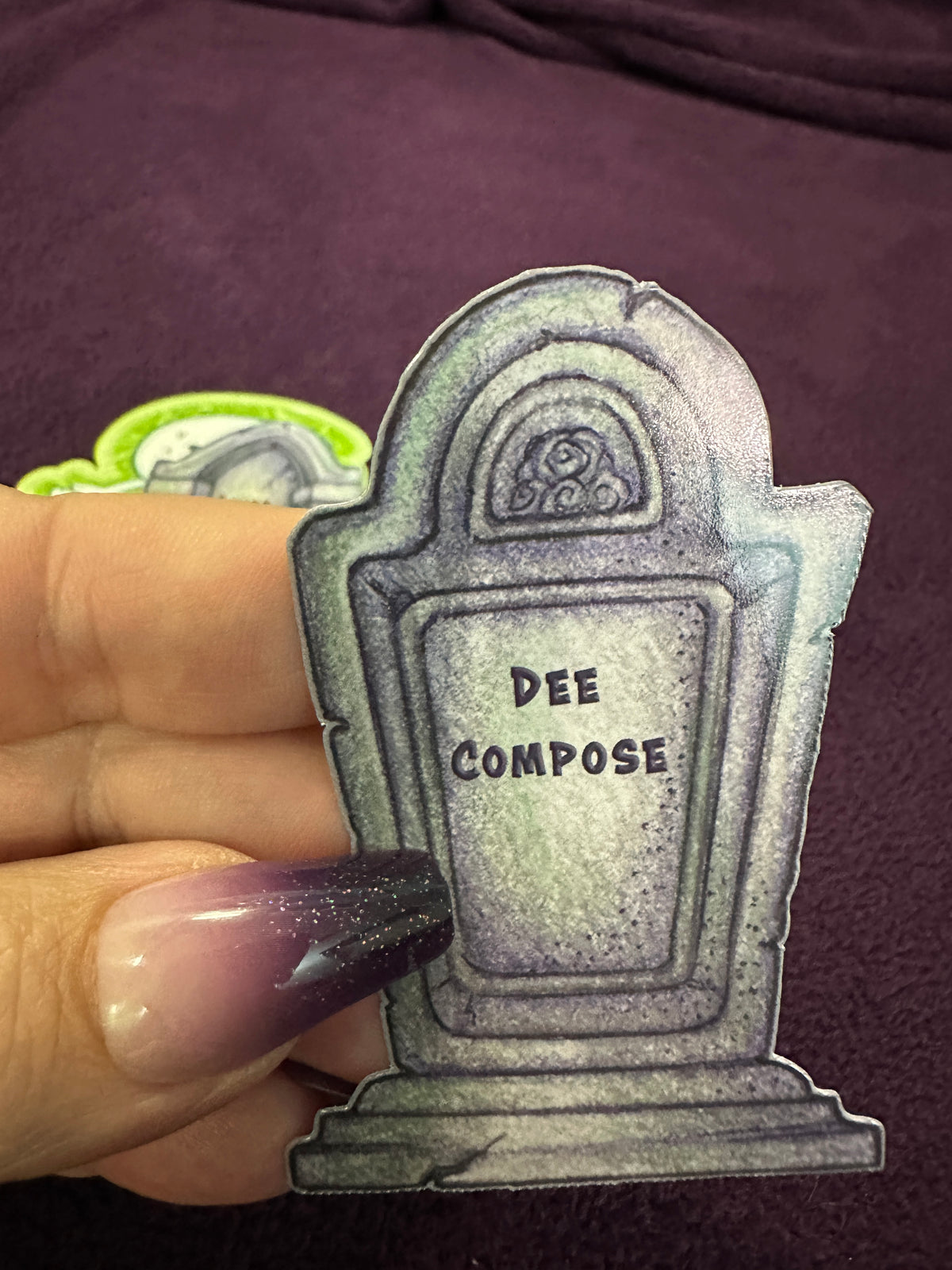 STICKER PACK: Haunted Graveyard Ghosts and Tombstones of Dee Compose and Anita Shovel | 4-Pack