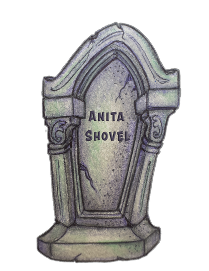 STICKER PACK: Haunted Graveyard Ghosts and Tombstones of Dee Compose and Anita Shovel | 4-Pack