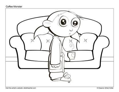 Printable Cartoon Art Coloring Book | 44 Kids Coloring Pages Digital Download
